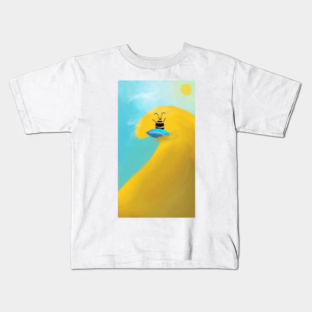 Bee Surfing Kids T-Shirt by BoonieDunes